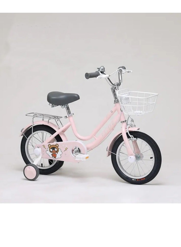 BABYCARA Kids Bike 12/14/16 Inch Assorted Cycling Removable Stabilizers Steel Frame with Basket and Air Tire  - Image 1