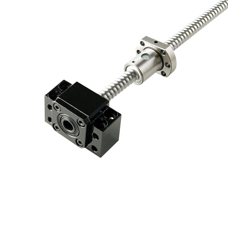 CHUANGNENG Ball Screw CNC Parts SFU1605 RM1605 16mm 750mm with Metal Deflector Ball Screw nut BK/BF12 End Supports Ball NUT HOUSINGS 1pcs Coupler with end Machining,Length Approx 29.52inch/750mm - Image 5