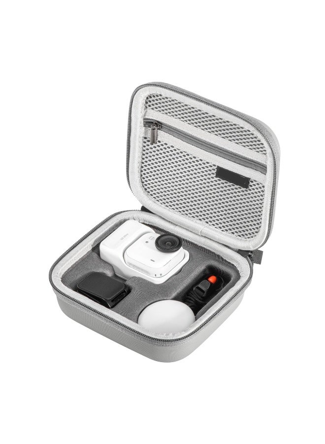 Travel Case for Insta360 Go Ultra, Waterproof PU Storage Bag Carrying Case Portable Organizer Protective Box with Carabiner and Wrist Strap for Insta360 Go Ultra Standard Bundle - Image 4