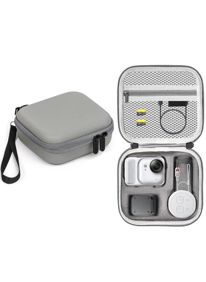 Travel Case for Insta360 Go Ultra, Waterproof PU Storage Bag Carrying Case Portable Organizer Protective Box with Carabiner and Wrist Strap for Insta360 Go Ultra Standard Bundle - Image 1