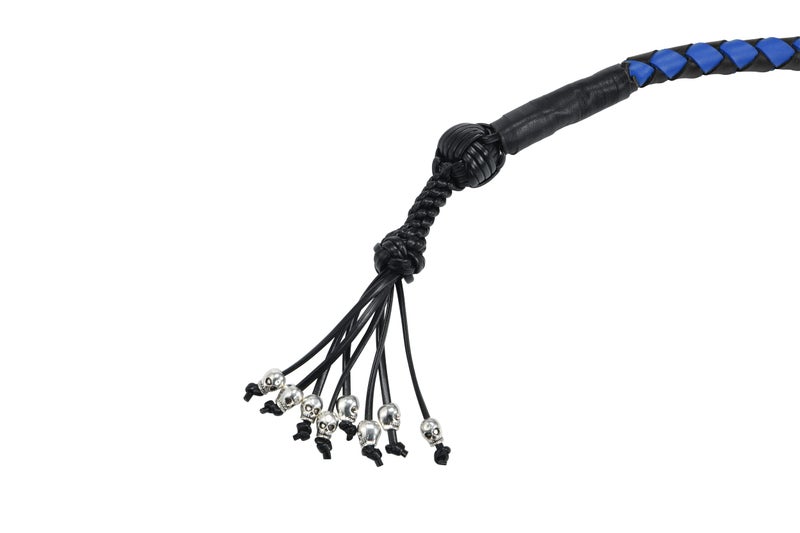 GARGOYLE BELLS Biker Whip 42" Motorcycle Get Back Whip, Handlebar Accessories for motorbike, Genuine Leather Whips for Motorcycles - Image 2