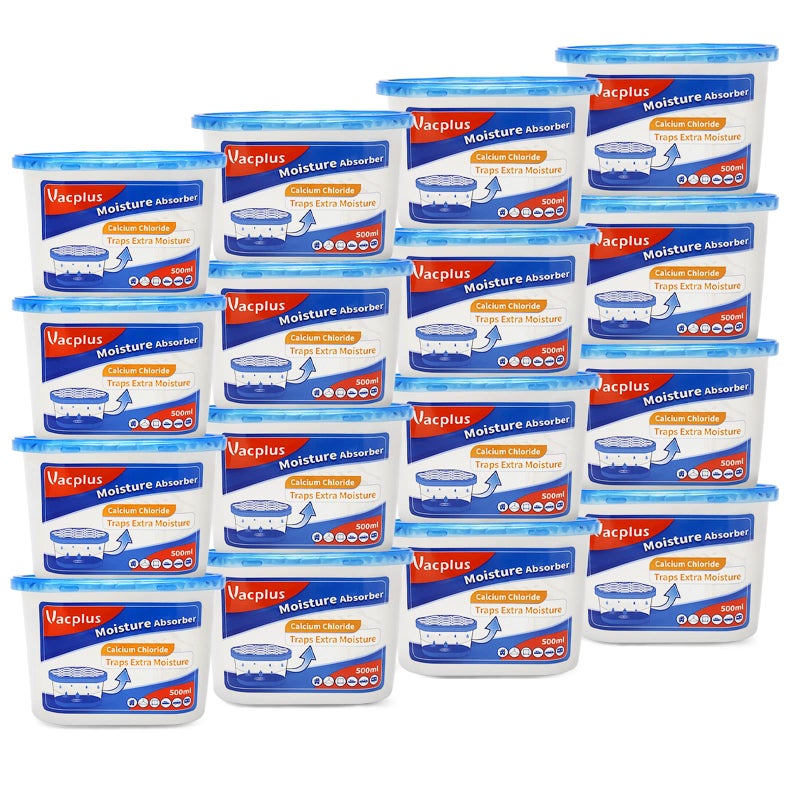 Vacplus Moisture Absorbers 16 Pack 105 Oz Humidity Absorber Boxes Attracts Extra Moisture from Your Bathroom Closet Kitchen Dehumidifier for Closet Fragrance Free Blue
