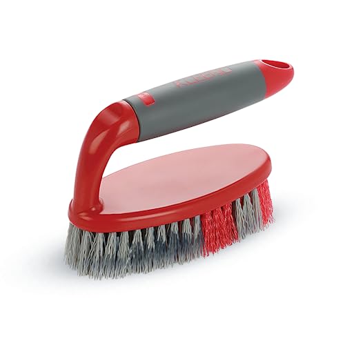 Kleeno Cello Kleeno Tile Scrubber Plastic Brush, Red and Grey - Image 2