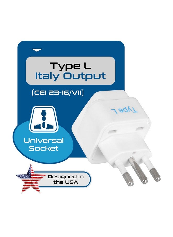 Ceptics Ceptics India to Italy, Libya, Chile & More (Type L) Travel Adapter Plug - CE Certified - RoHS Compliant - 3 Pack (GP-12A-3PK) - Image 3