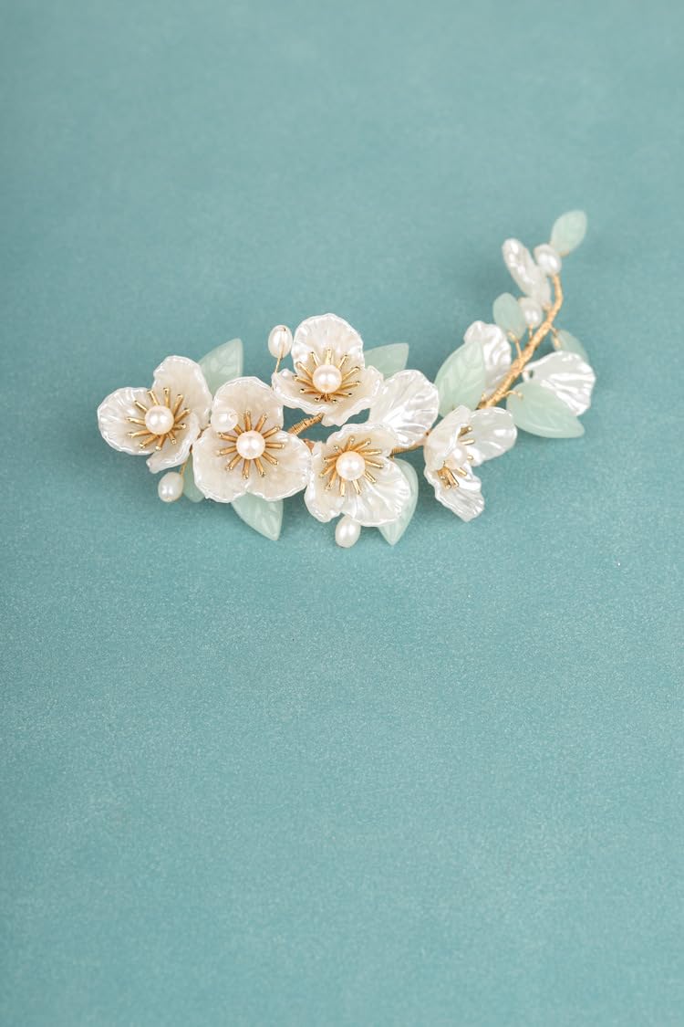ZUGAD Wedding Hair Clip Hair Accessories for Women Handmade Flower Rhinestone Headpiece Hair Pins for Bridal Bridesmaid Girls 1pc Multi Color - Image 2