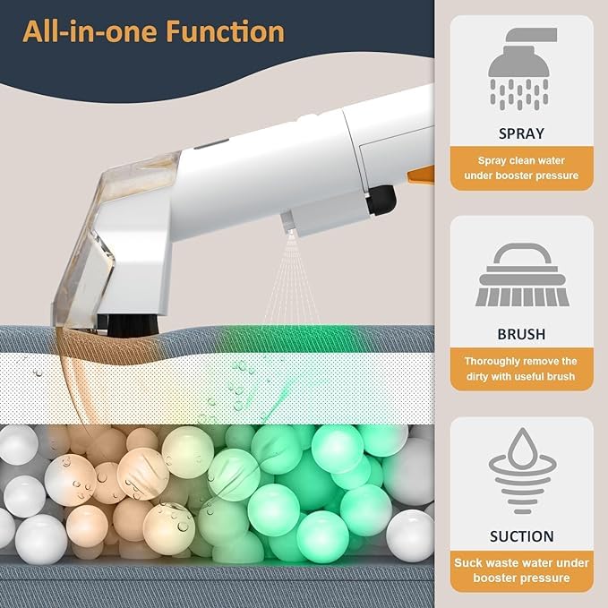 BLURISM BLURISM Stain Spot Cleaner for Home Portable Sofa Car Vacuum Carpet Upholstery Cleaner Wet and Dry Cleaning Machine Carpet Fabric Spot Cleaner for Home  - Image 3