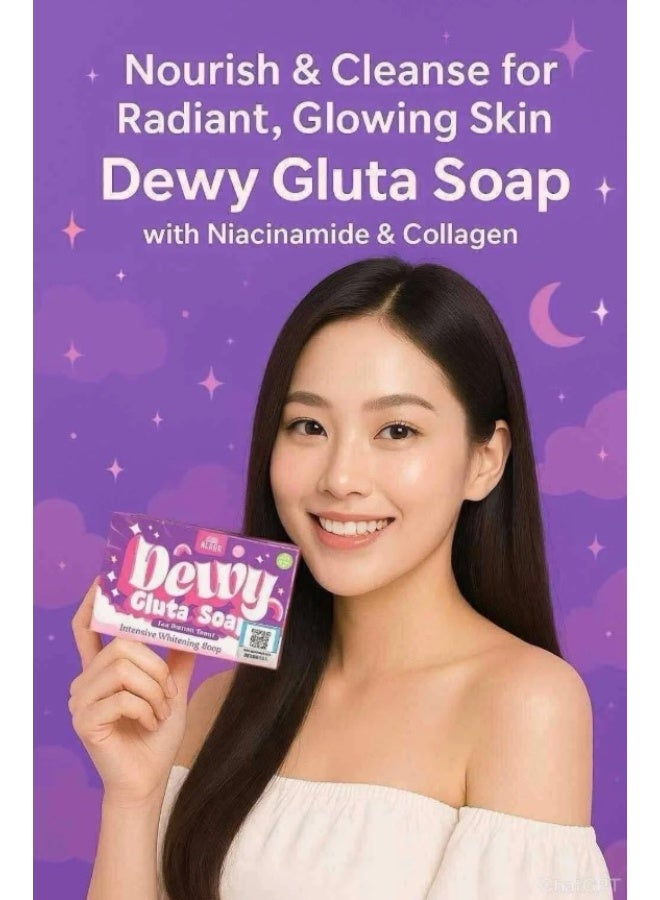 aladasoap Alada Dewy Gluta Soap with Niacinamide, Glutathione & Collagen, Whitening & Hydrating Facial & Body Bar for Brightening Skin Care, 70g - Image 3