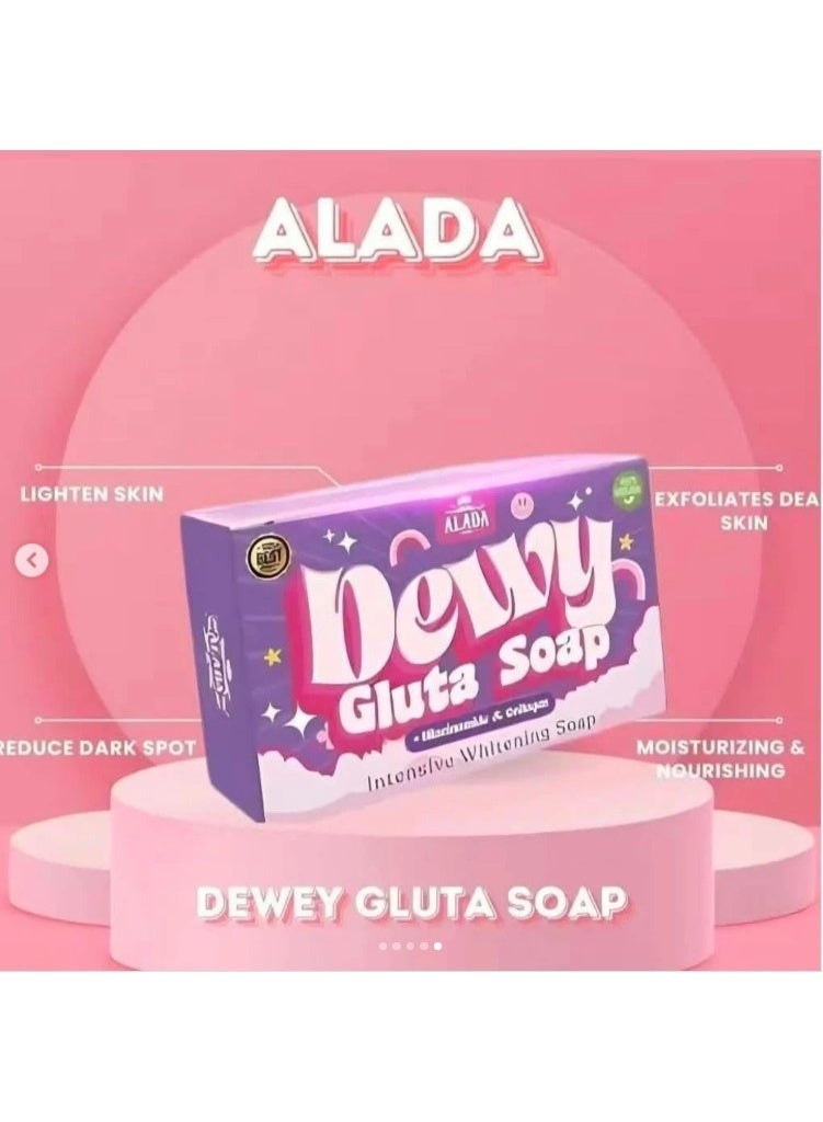 aladasoap Alada Dewy Gluta Soap with Niacinamide, Glutathione & Collagen, Whitening & Hydrating Facial & Body Bar for Brightening Skin Care, 70g - Image 5