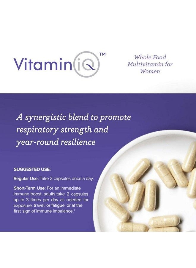 VitaminIQ - Pport Supplement With Vitamin C And Zinc Sambucus Elderberry Vitamin D3 Glutathione Echinacea Capsules Natural Immune Booster Herbal Supplements Vegan Glutenfree (60Ct) Vitaminiq - Image 1