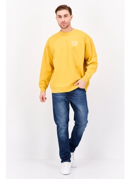 Wrangler Men Crew Neck Long Sleeve Graphic Sweatshirt, Yellow  - Image 4
