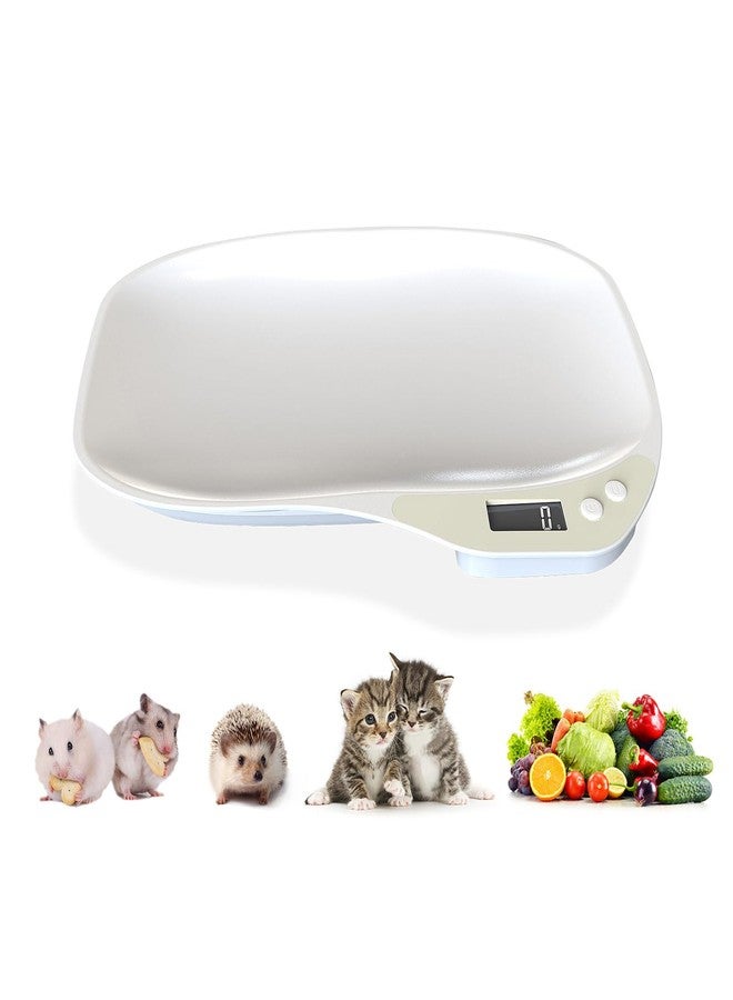 Goldmeet Small Digital Pet Scale for Dogs Cats, Max 33 lbs LCD Display Small Animal Scale, Multi-Function Mini Electronic Kitchen Food Weighing Scales, for Hamster Kitten Puppy Hamster Little Bird - Image 1
