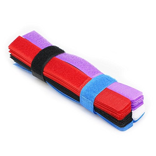 Pasow 50pcs Cable Ties Reusable Fastening Wire Organizer Cord Rope Holder 7 Inch (Multi-Colour2) - Image 1