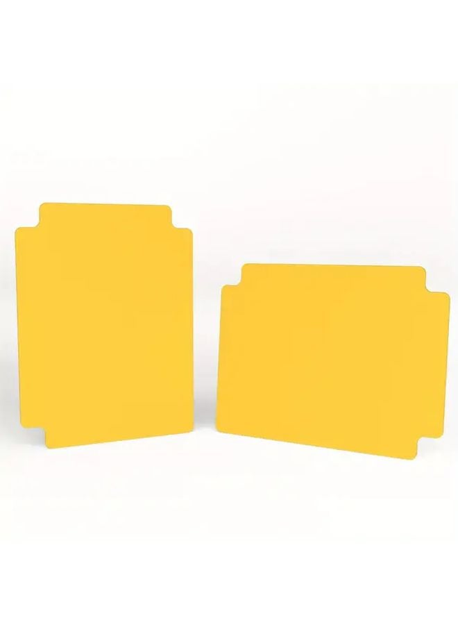 50 قطعة فاصل بطاقات أصفر متجمد مقاس 3.76 × 2.76 بوصة لصندوق تخزين البطاقات - Image 1