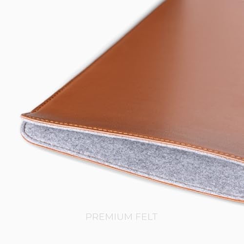 Comfyable Slim Laptop Sleeve 16 Inch Compatible for MacBook Pro M5 M4 M3 M2 Pro/Max 2026, Faux Leather Protective 16-in Mac Cover Case, Brown - Image 5