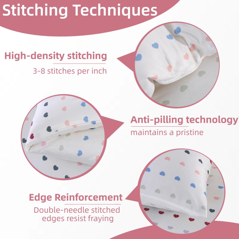 MAG 3Pcs Twin Size Microfiber Jersey Knit Comforter Set,Pink Love Valentines Day Summer Bedding Comforter,Super Soft Cooling Bed Set,with 1*comforter and 2*Pillowcases,Home Decor Gift for Girls and Women. - Image 4