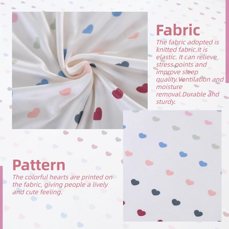 MAG 3Pcs Twin Size Microfiber Jersey Knit Comforter Set,Pink Love Valentines Day Summer Bedding Comforter,Super Soft Cooling Bed Set,with 1*comforter and 2*Pillowcases,Home Decor Gift for Girls and Women. - Image 5