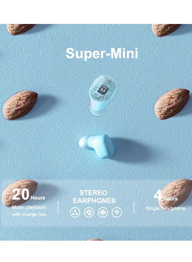 Colored Beans Y7 TWS Earphones - Mini Design - Type-C Charging - High-Quality Audio-PLUE - Image 3