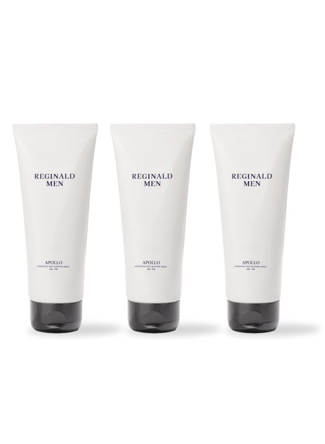 Reginald Men Apollo - Hydrating Face & Beard Wash | Deep Clean, Acne & Tan Control with 8 Actives Face Wash (300G) - Image 1