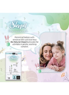 Sleepy Baby Dry Taped Diapers Bio Natural Premium Size 5 Diapers, 120 Count, 11-18Kg, Hypoallergenic, 3 X 40 Water Based, Almond Milk, Vegan, 100% Leakproof  - Image 4