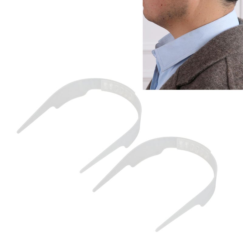 2pcs Adjustable Shirt Collar Support Bundle Shirt Collar Support System for Men Women Shirts - Image 1