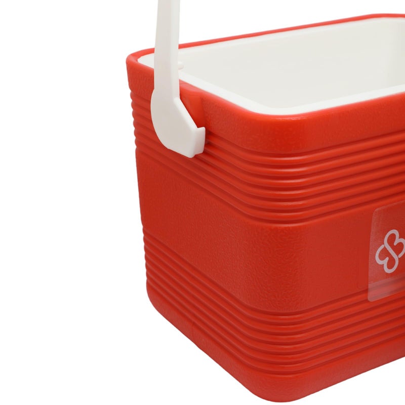 Bister Chiller Series 10 Liter Insulated Portable Cooler – Red/White, Heavy-Duty Handle, Extended Ice Retention, Ideal for Beach, Picnic, Camping, Tailgating & Boating, Made in Saudi Arabia - Image 5