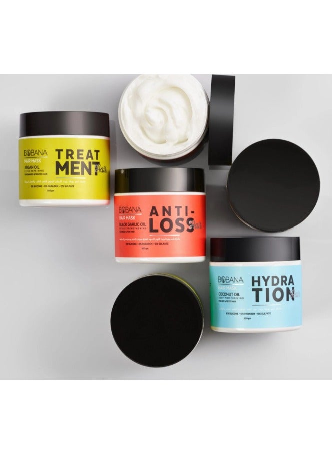 بوبانا قناع الشعر بزيت الثوم الأسود - ترطيب عميق وتقوية - (500 غرام) - Image 5