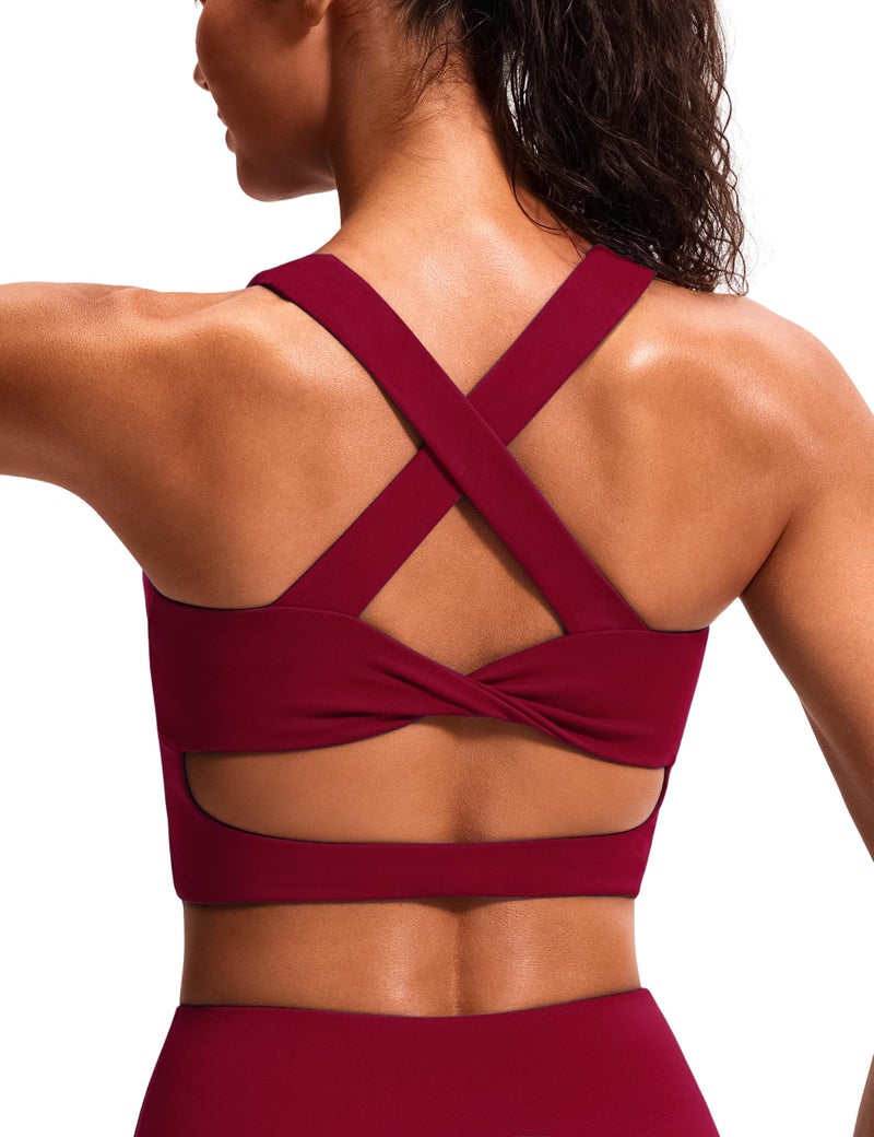 JOYSPELS Sports Bras for Women Extra Comfort Criss-Cross Back Padded Workout Tops for Women Medium Support - Image 1