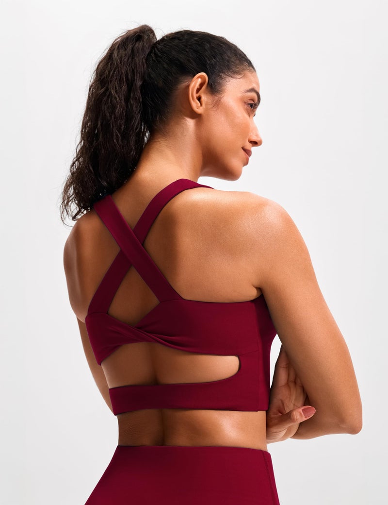 JOYSPELS Sports Bras for Women Extra Comfort Criss-Cross Back Padded Workout Tops for Women Medium Support - Image 4