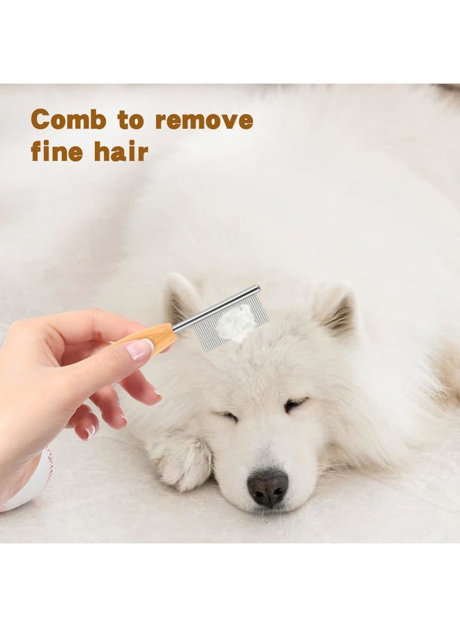 DLUGOPIS 4 In Face and Feet Comb Small Face And Finishing Comb Dog Grooming Combs Metal Pocket Comb Perfect For Small Pets Faces Matted Fur Knots Tangles - Image 4