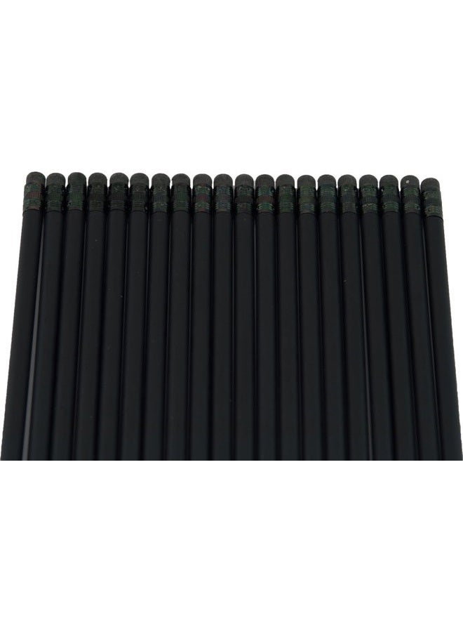 Graphite Pen & Pencil Company Ultra Premium Matte Black (Black Wood Matte Black with Black Eraser)(#2HB Lead) (Matte Black)(Bag of 36) - Image 2
