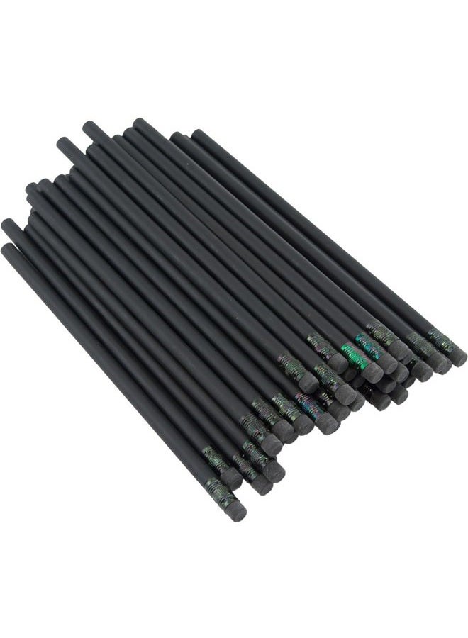 Graphite Pen & Pencil Company Ultra Premium Matte Black (Black Wood Matte Black with Black Eraser)(#2HB Lead) (Matte Black)(Bag of 36) - Image 5