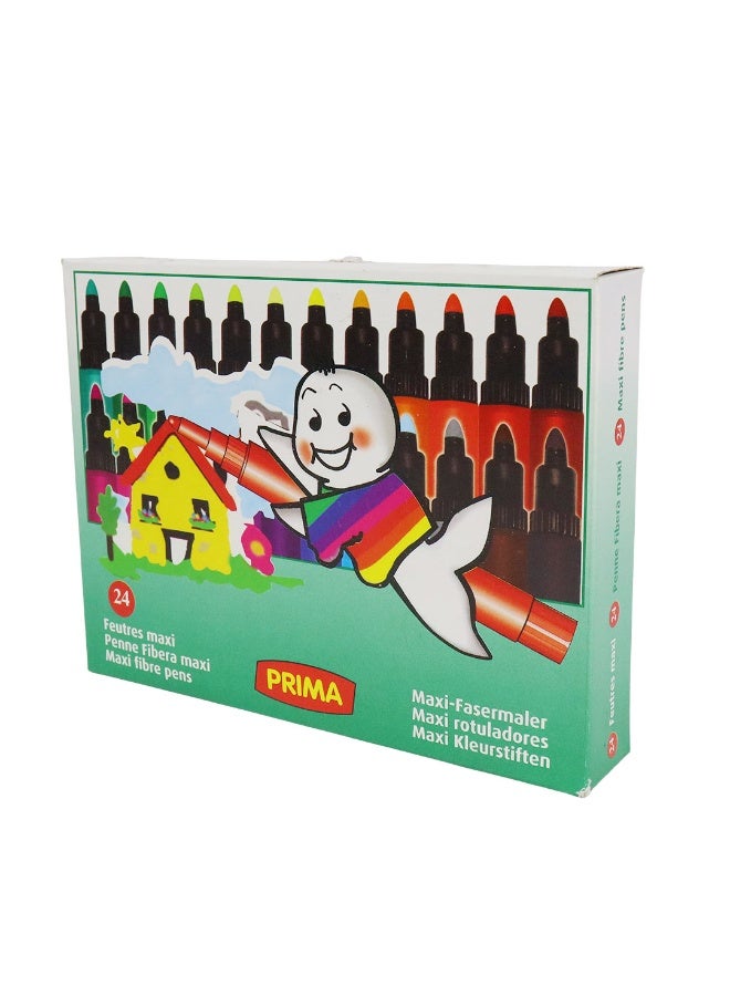 بريما ألوان بريما ماكسي جامبو فايبرتيب، مجموعة من 24 لونًا - Image 2