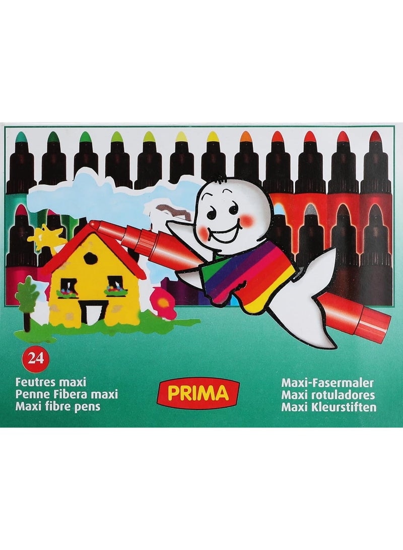 بريما ألوان بريما ماكسي جامبو فايبرتيب، مجموعة من 24 لونًا - Image 1