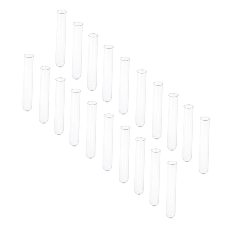 Clear Glass Test Tubes 12x2x2cm Reusable Vials for Laboratory Plant Display Candy Storage - Image 1