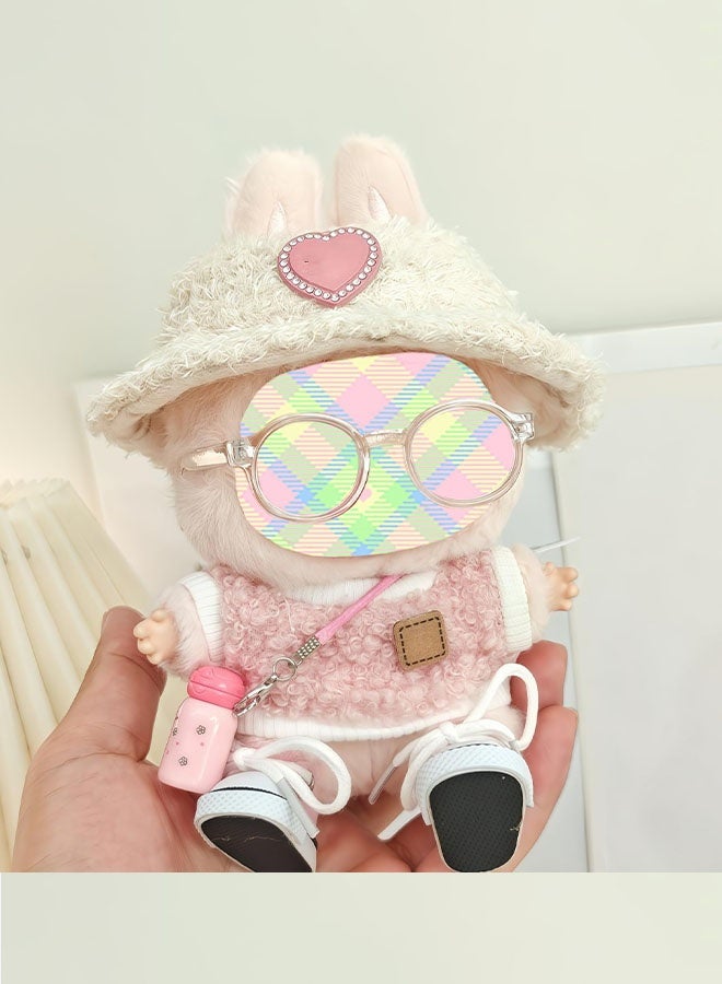 Bukela 5 Set 17cm Doll Clothes Accessories for 17cm Dolls Clothes,  Heart Shaped Velvet Hat, Small kettle, Glasses, Canvas Shoes No Doll Included，Choose from three styles - Image 4