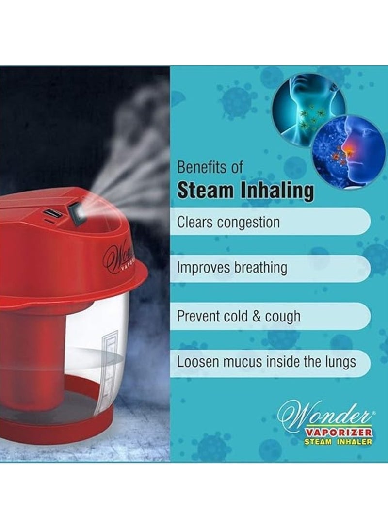 وندر جهاز بخار ساونا Wonder Steam Inhaler لإزالة الرؤوس السوداء وعلاج البرد والسعال وتجديد البشرة للحصول على بشرة شابة ويساعد في اضطرابات التنفس ومرطب للوجه - Image 3