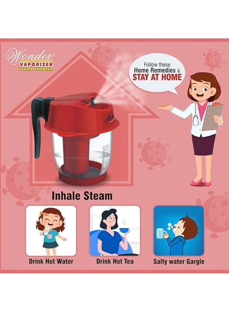 وندر جهاز بخار ساونا Wonder Steam Inhaler لإزالة الرؤوس السوداء وعلاج البرد والسعال وتجديد البشرة للحصول على بشرة شابة ويساعد في اضطرابات التنفس ومرطب للوجه - Image 5