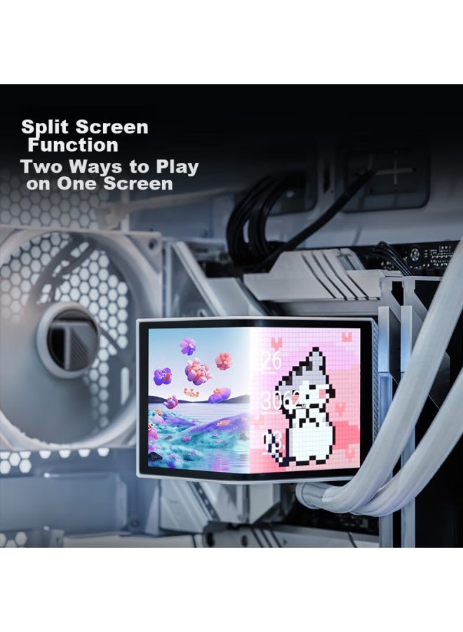 Tryx Panorama 360 Water-cooled Cpu Cooler, White, 6.67-inch Curved Screen, Asetek8, Ki Software, Naked Eye 3d Visualization - Image 2