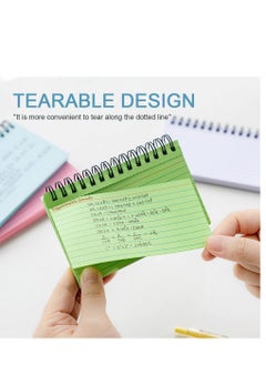 Y&D 5 Colours Index Cards 5x3 Inches Ruled Spiral Bound Rings Lined Revision Flash Record Cards for Office Meeting, School Learning Memory Sticky Note Spiral Note Paper  - Image 3