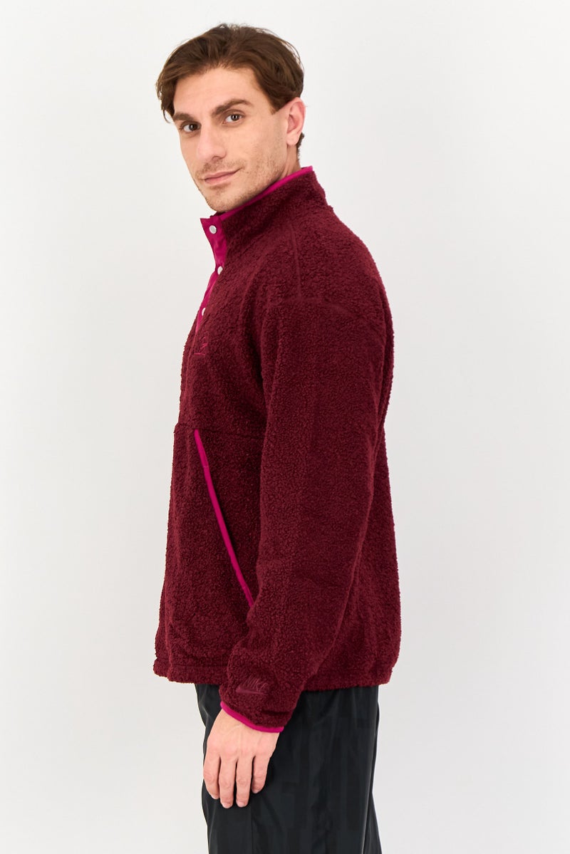 Nike Men Sportswear Fit Long Sleeve Outdoor Sweatshirt, Maroon - Image 4
