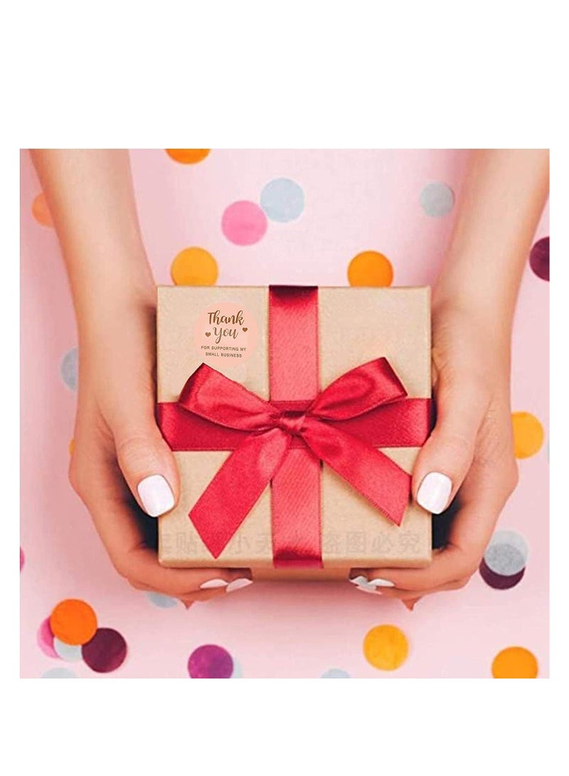 بريميفي 600 قطعة من ملصقات شكرًا لك باللون الذهبي الوردي مقاس 1.5 بوصة - Image 5