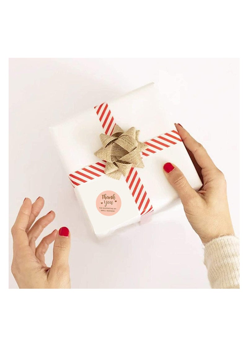 بريميفي 600 قطعة من ملصقات شكرًا لك باللون الذهبي الوردي مقاس 1.5 بوصة - Image 2