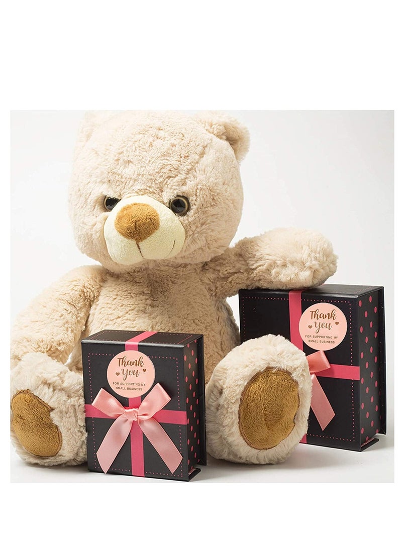 بريميفي 600 قطعة من ملصقات شكرًا لك باللون الذهبي الوردي مقاس 1.5 بوصة - Image 3