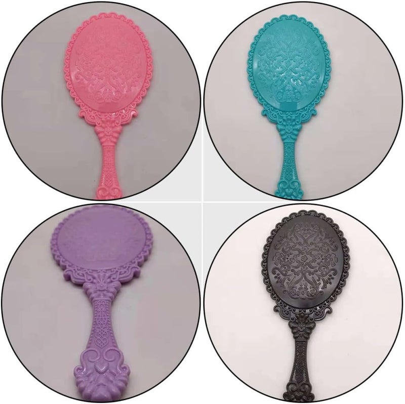 Global light sturdy raw material Ipetboom 12pcs Handheld Makeup Mirrors Vintage 3D Plastic Handle Travel Vanity Mirrors for Women Portable in Dark Purple Purple Pink and Teal Multi-budget available picks Fine detail Trendy budget practical design Non sticky surface Well-engineered versatile build Affordable trusted craftsmanship Daily use improved quality Home & professional compatible All territory compatible build Gulf climate tested upgraded quality General purpose design Main road full logistics cover All governorates deliver Shop & home all-space compatible Flexible usage build Field test upgraded craftsmanship Temp fluctuation resistant crafted quality Changing environment compatible Moisture wear upgraded quality Medium weight Fade proof Rack friendly Upgraded general grade quality No overseas transit wait - Image 4