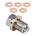 Wevdn Magnetic Oil Drain Plug Aluminum M1415 Sump Drain Nut Bolt with 5 PCS Copper Crush Washer Universal Oil Drain Plug Replacement for Most Cars Motorcycles Car Accessories - Image 2