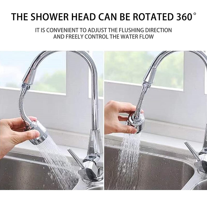 NAIDEV 1pack Kitchen Faucet Aerator Sink Tap Sprayer Head360 Degree Rotatable ABS AntiSplash Faucet Sprayer Head Replacement Flexible Faucet Sprayer Sink Nozzle Attachment with 2 Mode 1 1 - Image 2