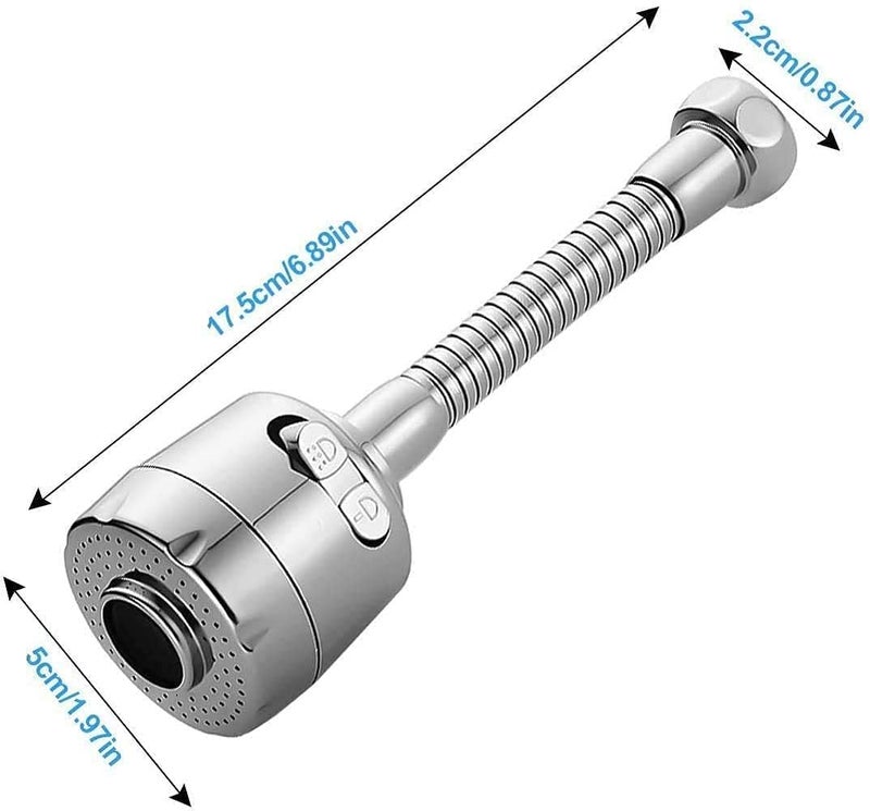 NAIDEV 1pack Kitchen Faucet Aerator Sink Tap Sprayer Head360 Degree Rotatable ABS AntiSplash Faucet Sprayer Head Replacement Flexible Faucet Sprayer Sink Nozzle Attachment with 2 Mode 1 1 - Image 5