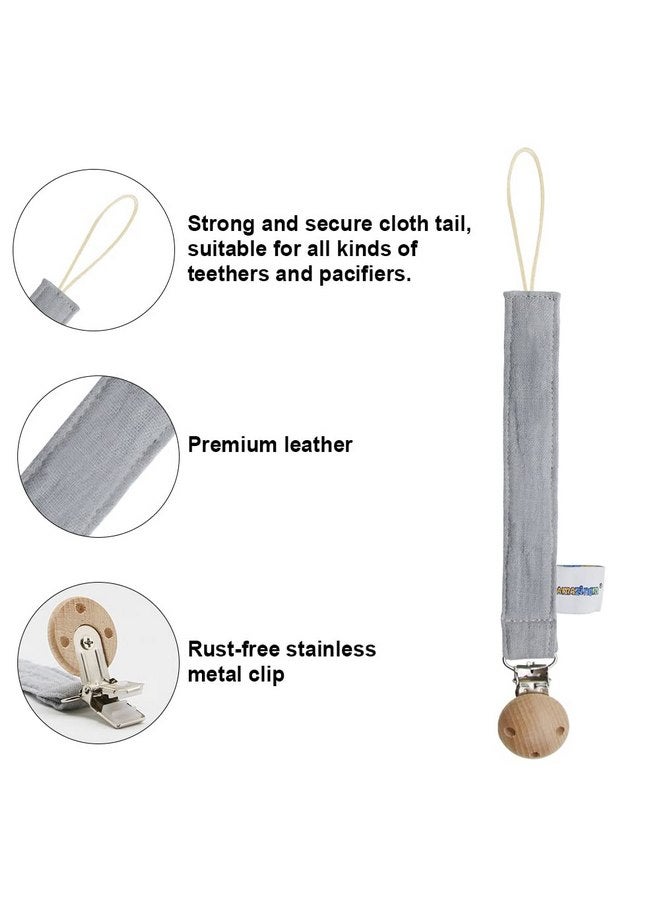 AmazingM Baby Food Grade Silicone Teether Toy with Pacifier clip Holder,Teething Pain Relief Toys Gift Set for 3 Months+ Boys and Girls,Freezer Safe,BPA Free (Raccoon) - Image 2