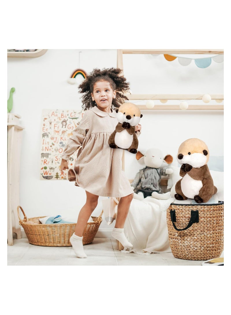 Zikra Plush Toy Otter Stuffed Animals Otter Plush Cute Sea Soft Otter Plushie Toy Christmas Birthday for Kids Children Girls Boys 25cm - Image 3