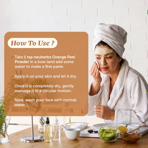Neuherbs Orange Peel Powder 100g (Pack of 1) For Men & Women | Natural Exfoliator To Improve Skin Tone | Cruelty & Paraben Free | With No Artificial Colour & Additives - Image 5